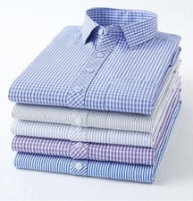 Men's Dress Shirts Clothes Long Sleeves Formal Business Non Iron Casual Shirts