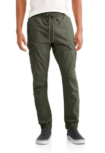 olive green cargo joggers mens