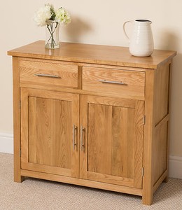 Oslo 100 Solid Oak Small Sideboard Cabinet Storage Unit Living