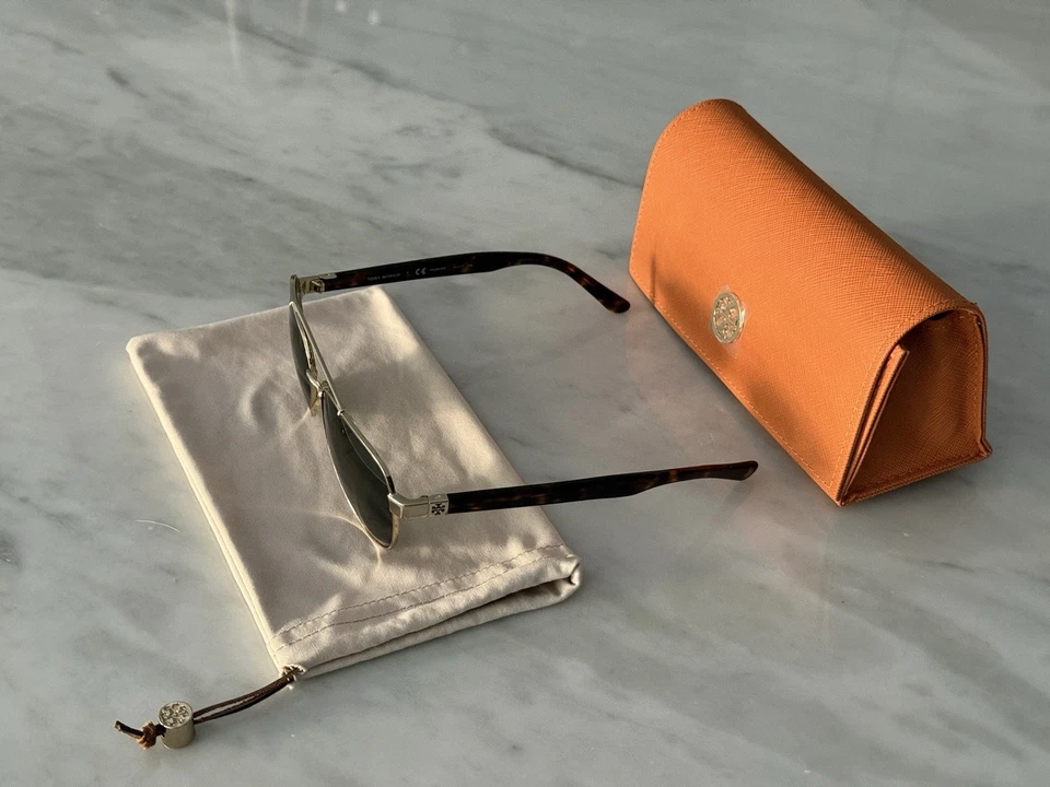 Gafas de sol TORY BURCH TY6070 32729A doradas polarizadas moda piloto aviador 57 mm Foto 4 de 4