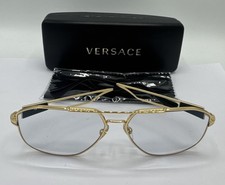 VERSACE VE1287 1443 Gold Black Men's 57 mm Eyeglasses