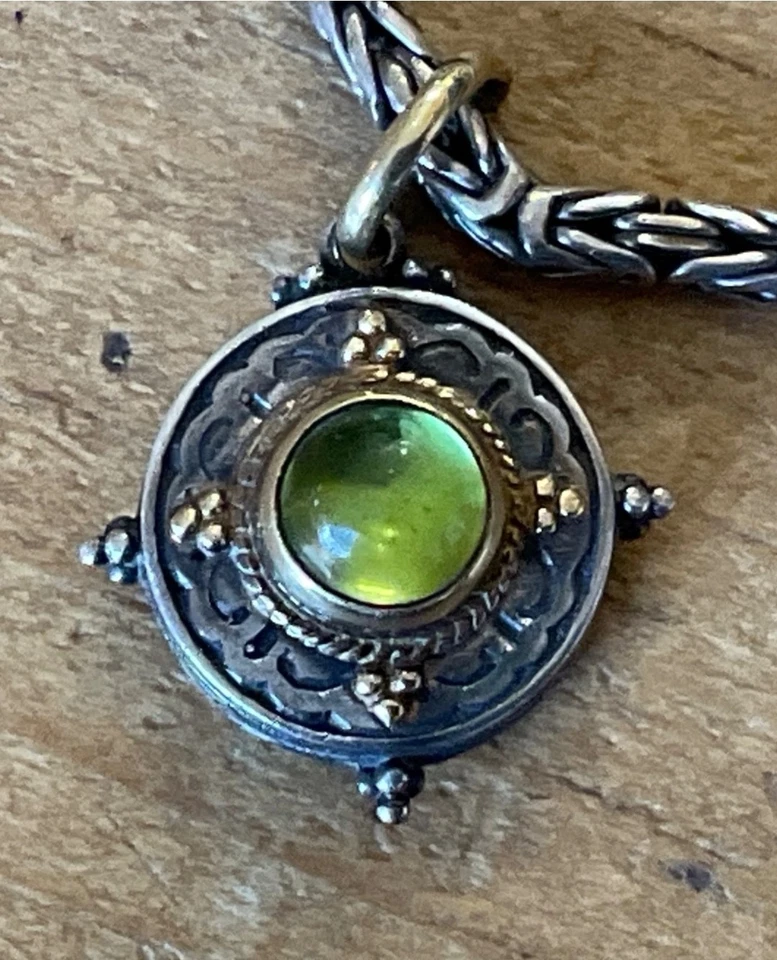 Konstantino Sterling Silver & 18K Gold Necklace with Peridot Pendant - Image 2 of 3