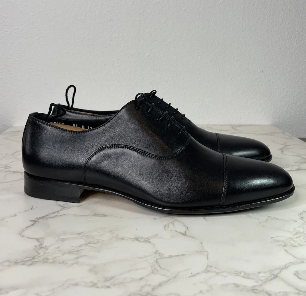 Oxford Santoni Black Dress Shoes for Men for sale | eBay display picture 1