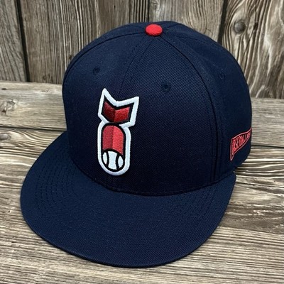 Baseballism Dropping Bombs MLB Home Run Derby SnapBack Hat Cap Navy Blue Red