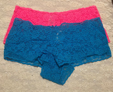 Nobo No Boundaries Lot of 2 M/L Cheeky Lace Panties Pink Blue