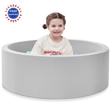 Foam Ball Pit 35.43 IN SHJ-2001 SHJADE 35.4x Pits Toddlers Soft Round Kiddie