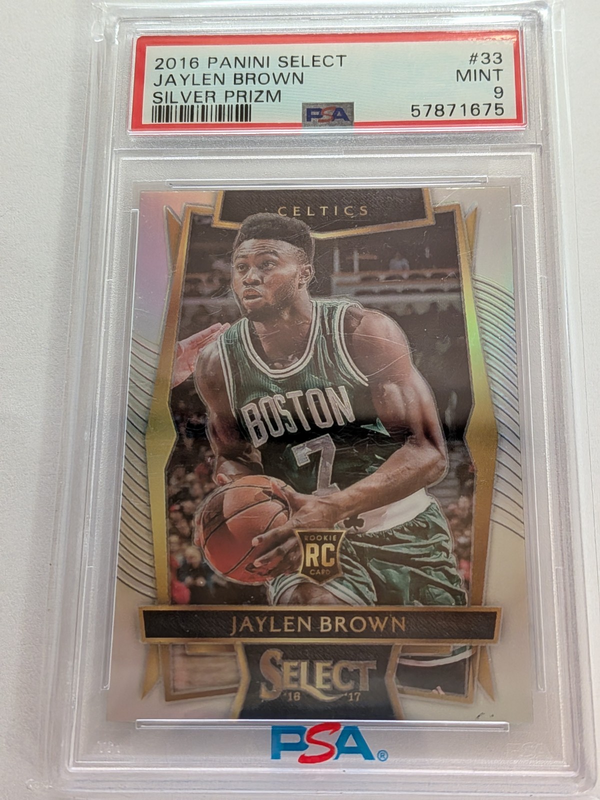 Jaylen Brown PSA9 2016 Panini Select #33 Silver Prizm,,Rookie card,Extra Cards.