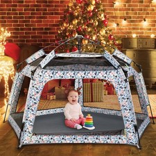 Portable Baby Playpen Outdoor Indoor Pop Up Tent Toddler w/ Travel Bag UV Cover