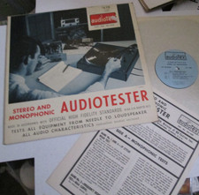 Vintage Audiotex Audio tester Lp W/ Booklet Hi Fi Test Record Stereo/Mono EXC-NM