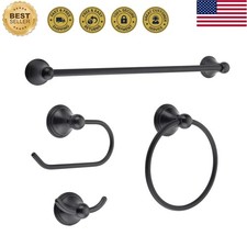 Bathroom Hardware Set - Oil Rubbed Bronze Towel Rack Set with 4 Pieces Towel ...