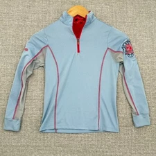 Romfh Equestrian Pullover Riding Shirt Horse Show Mesh Arms Top Kids Sz S 8