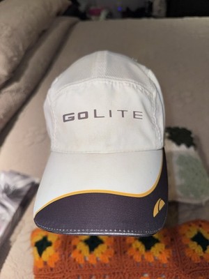 Go Lite Strapback 5 Panel Hat White One Size Adjustable Active Running Preowned
