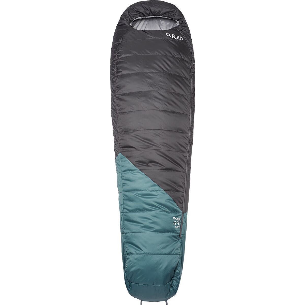 Rab Radeon Sleeping Bag: 43F Synthetic Sage/Graphene, Reg/Left Zip