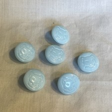 Vintage Blue Fox  Czech Glass Buttons Lot Bcd-33