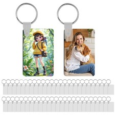 Merkisa 150 Pcs Sublimation Keychain Blanks Double-Sided Heat Transfer Blan...