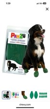 Pawz Dog Boots XL Green for 5inch paws  rubber, waterproof 8 Pack