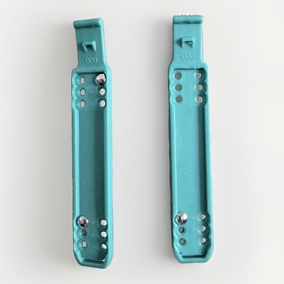 3.5  HDD Hard Drive Mounting Rails Brackets Pair Green Plastic OEM, 1 Pair