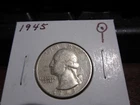 1945 - Silver - American quarter- USA 25 cents