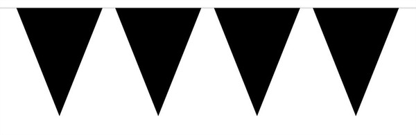 Folat Wimpelkette, Wimpelgirlande, 10 Meter, Mit 15 Schwarzen Wimpel (Us Import)-image