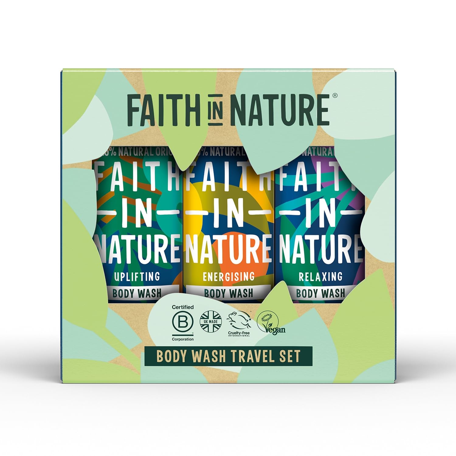 Faith in Nature 3 x 100 ml Lavender & Geranium Vegan Hair and Body Care Gift Se - Image 2
