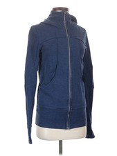 Unbranded Women Blue Zip Up Hoodie 2