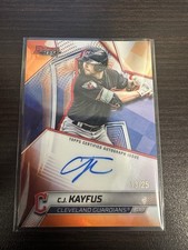 2025 Bowman Best C.J. Kayfus Orange Refractor On-Card Auto Best of 2025 #/25