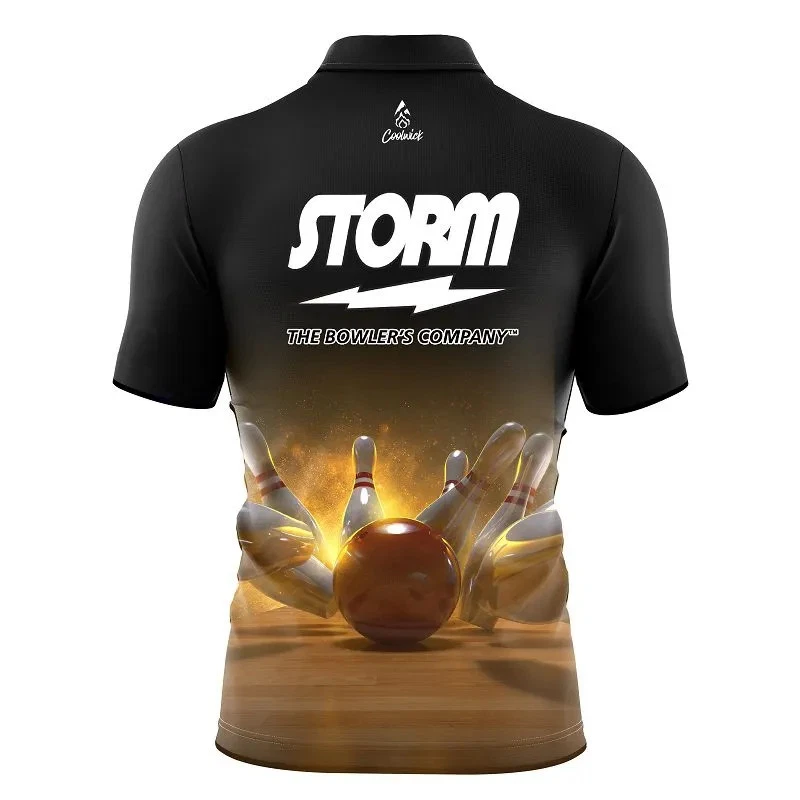 Storm Strike Force Quick Ship CoolWick Sash Zip Bowling Jersey