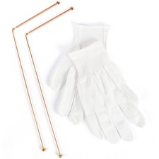 Xmpmrb Copper Dowsing Rods 2PCS Divining Rods Gloves for Ghost Hunting Tools...