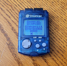 Official Sega Dreamcast Clear Blue VMU HKT-70...
