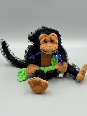 Peek A Boo Toys Adorable Baby Monkey Chimp Plush Holding Vine Small 7 
