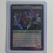 Magic: The Gathering Bebop, Warthog Warrior Holo Legendary Creature Black 0059