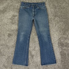 Vintage Levis 646 Orange Tab Talon Zipper Flare Bell Bottom Denim Jean Men 34x34