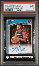 2024 PANINI DONRUSS OPTIC SIG-BLACK FOTL #301 TERRENCE SHANNON JR. 3/3 PSA 9