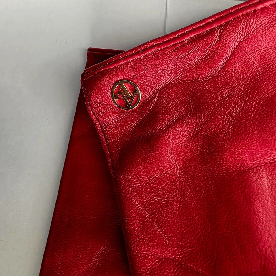 Guantes Adrienne Vittadini 100% Cuero ROJOS, Mujer Talla Pequeña TOTALMENTE NUEVOS Foto 4 de 4
