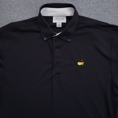 Masters Tech Mens L Black Augusta National Golf Performance Logo