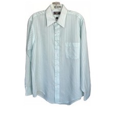 VTG 70s Arrow Kent Finesse Mint Striped Dress Shirt 16 32/33 L Made in USA MINT
