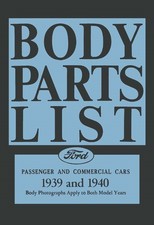 1939 1940 Ford Car And Truck Body Only Parts Numbers Book List Guide Oem