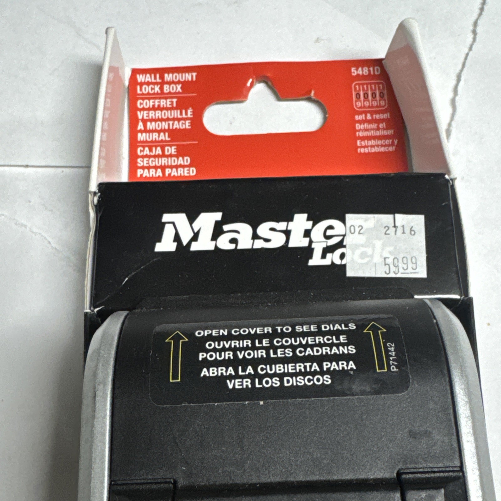 Master Lock 5481D Wall Mount Key Safe Lock Box Storage Solution