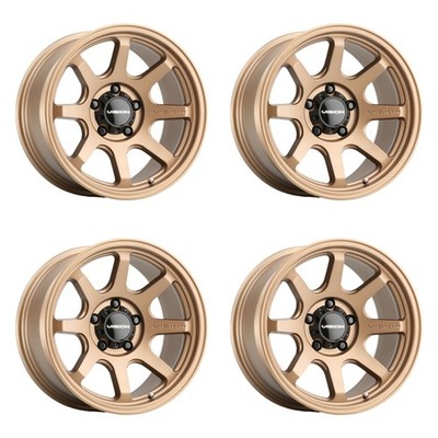 (Set of 4) Vision Off-Road 351 Flow 17x9 6x139.7 +20 Bronze Wheels Rims