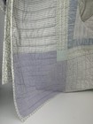 Vtg Handmade Quilt 92x94 Reversible Flying Geese Medallion Blue  Cottage AS IS — photo 3