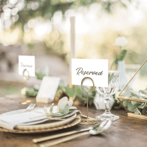 10 Pack Silver Reserved Table Signs for Wedding Party Restaurant Reserved - Picture 5 of 7