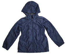 Wonder Nation Kid S 6/6X navy blue lightweight hooded rain jacket windbreaker