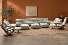 Göte Möbler Nässjö 1970s Leather  LARGE VINTAGE 16-Piece Suite Collection UNIQUE