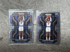 2021-22 Panini Prizm #285 Quentin Grimes RC, Philadelphia 76ers - 2 Cards LOT
