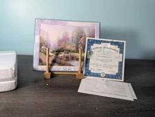 Thomas Kinkade Beyond Spring Gate Plate Bridges of Life Bradford Exchange 2000 