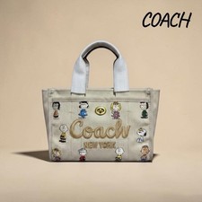 COACH Snoopy PEANUTS Tote Bag New Beige