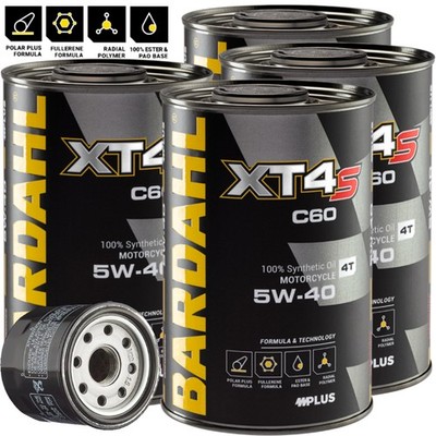 Service Oil 100% Synt Bardahl XT-S C60 5w40 + Filter for Suzuki Vs 1400 1993