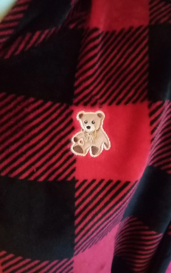 Vellón a cuadros rojo **PJ TOP TALLA L***con aplique de oso de peluche.  Nuevo sin etiquetas Foto 2 de 4