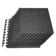 VEVOR Puzzle Exercise Mat 12 PCS EVA Foam Mats Set with Gray Dots 24x24x0.56 in