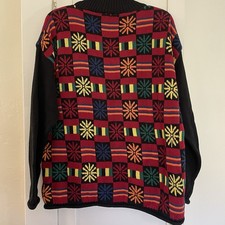 Vintage Esprit Geometric Colorful Sweater M Eclectic Grandpa Grandpa Core